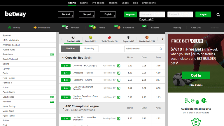 Betway Casino Screenshot 2