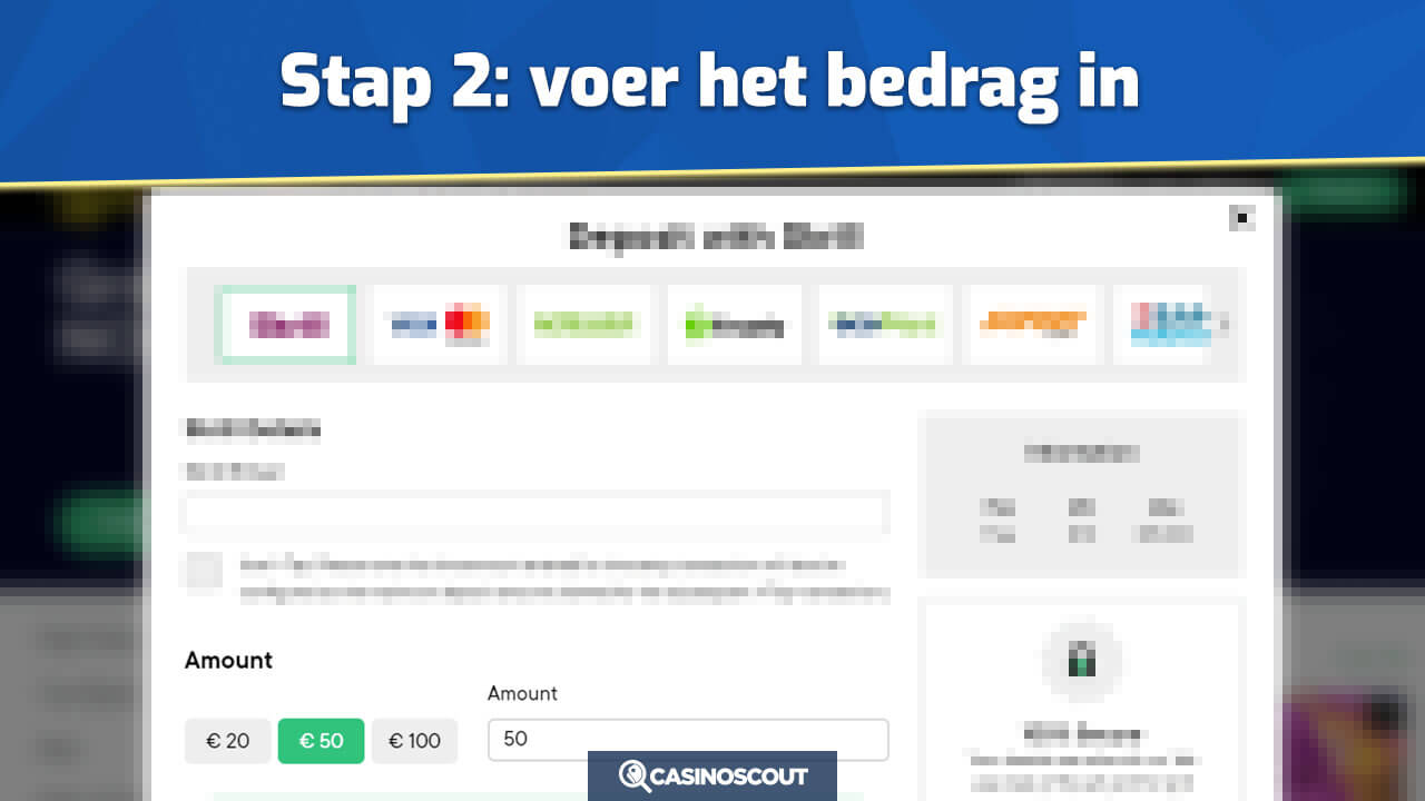 Stortingsbedrag invoeren met Skrill