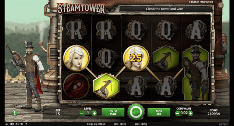 Steam Tower Gratis Spins