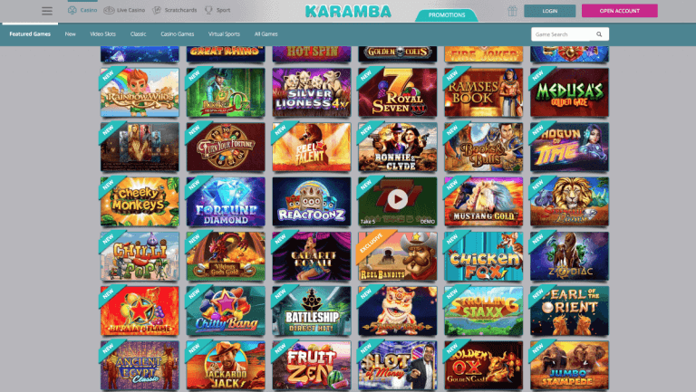 Karamba Casino Screenshot 2