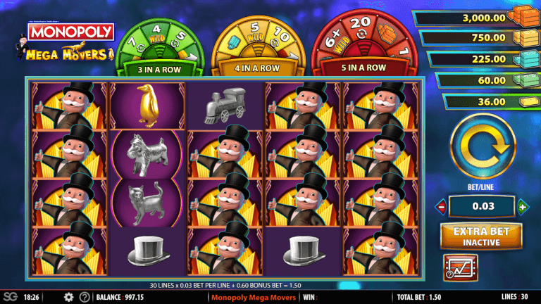 Monopoly Mega Movers Gratis Spins