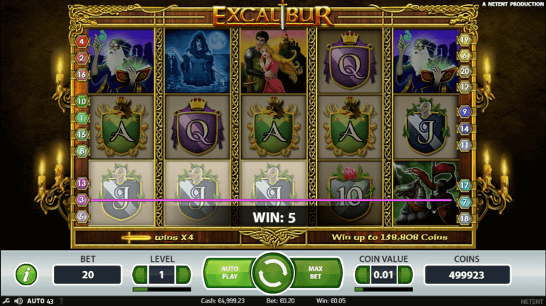 Excalibur Gratis Spins