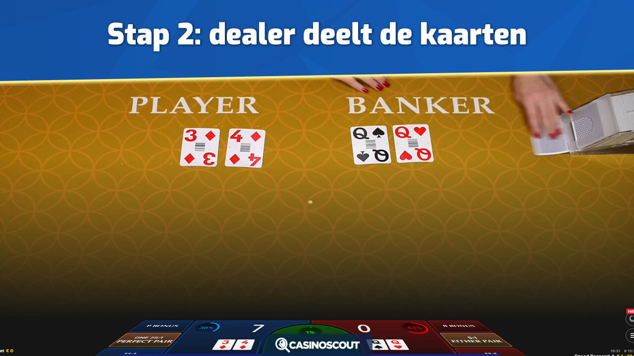 Kaarten delen Live Baccarat