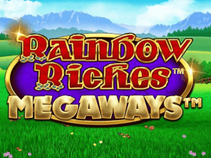 Rainbow Riches Megaways logo achtergrond