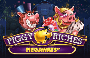 Piggy Riches Megaways logo achtergrond