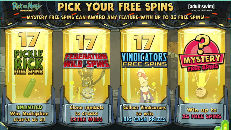 Rick and Morty Megaways Gratis Spins