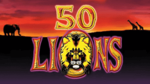 50 Lions logo achtergrond