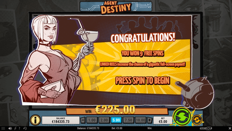 Agent Destiny Gratis Spins