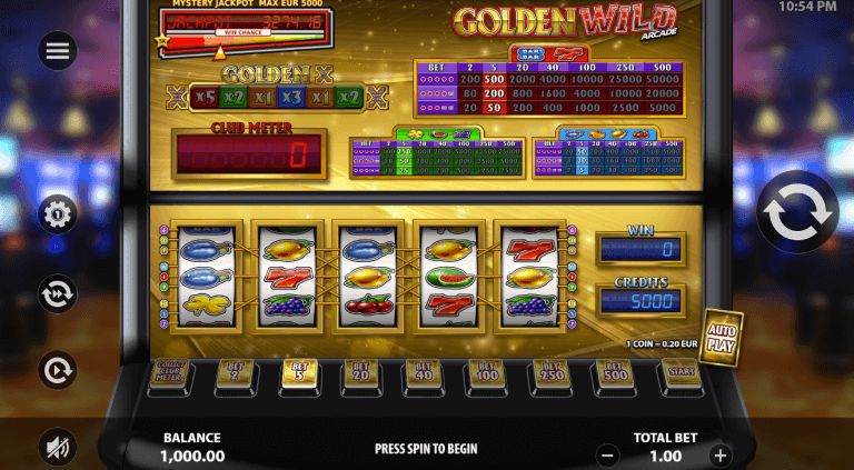 Golden Wild Arcade Gratis Spins