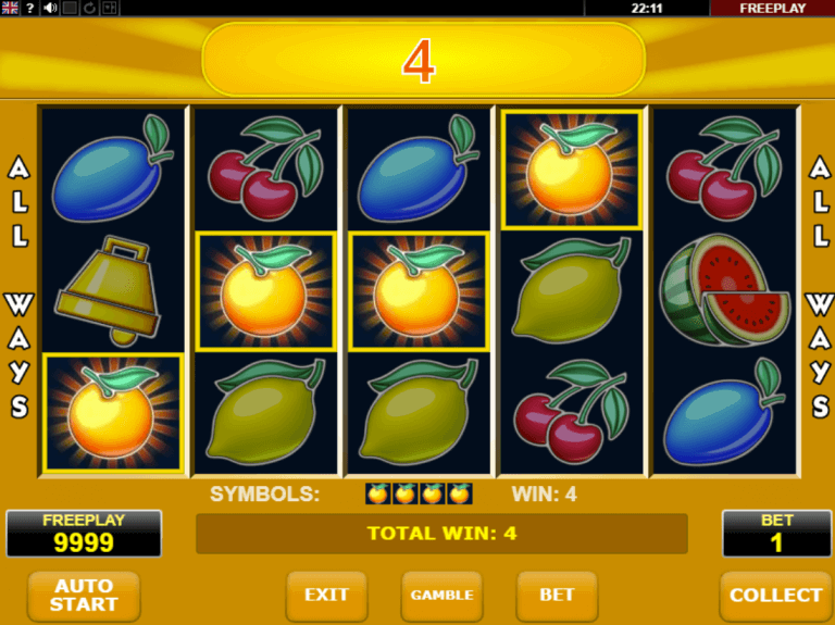 All Ways Fruits Gratis Spins