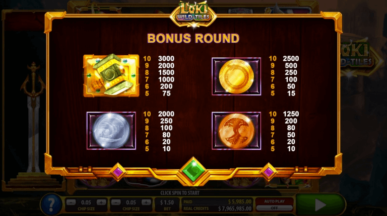 Loki Wild Tiles Bonus
