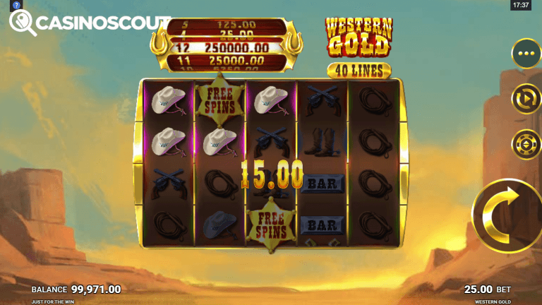 Western Gold Gratis Spins