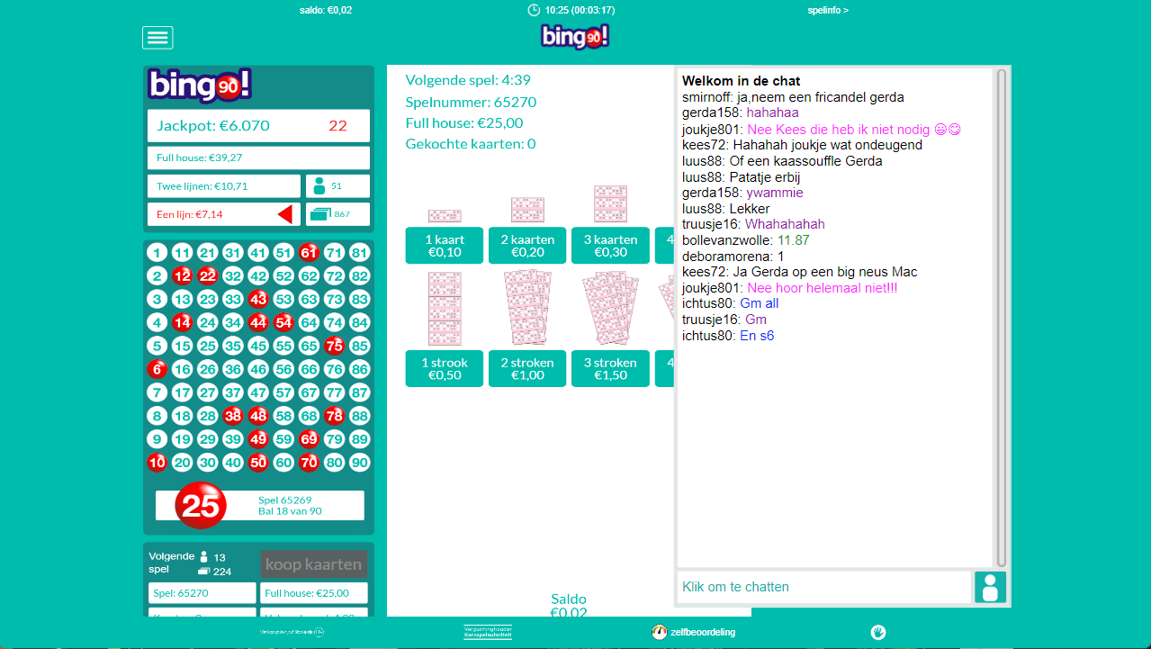 Een screenshot van de gokkasten sectie van Circus Casino