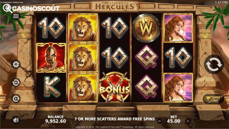 The Legend Of Hercules Gratis Spins