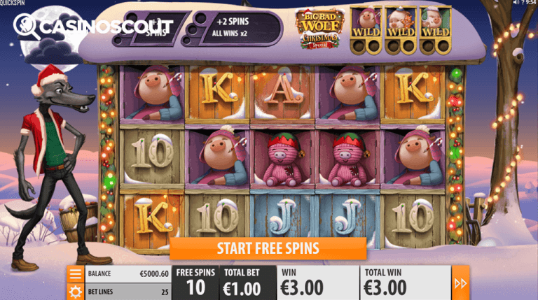 Big Bad Wolf Christmas Special Gratis Spins