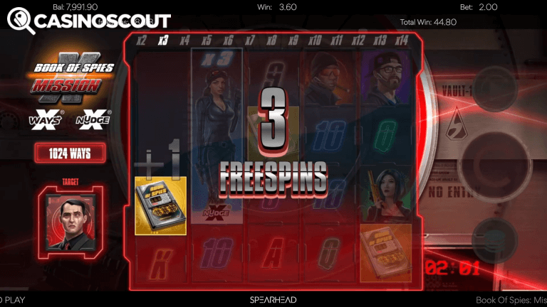 Book Of Spies Mission X Gratis Spins