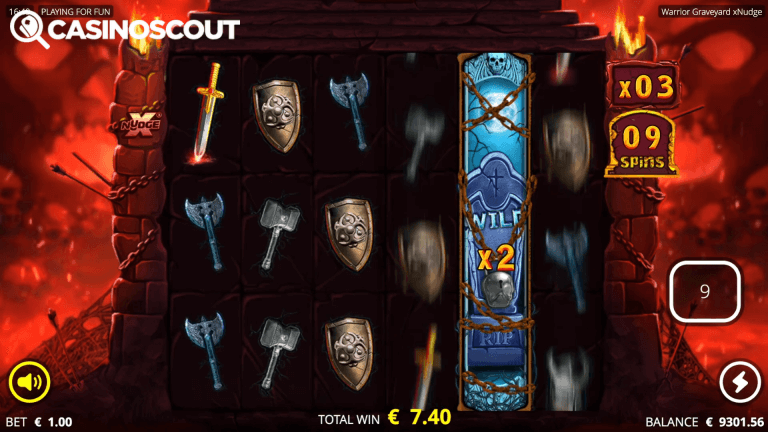 Warrior Graveyard xNudge Gratis Spins