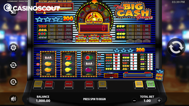 Big Cash Game Arcade Bonus