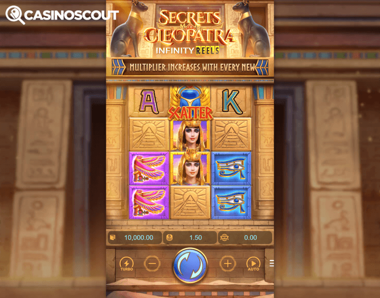 Secrets of Cleopatra Infinity Reels Gratis Spins