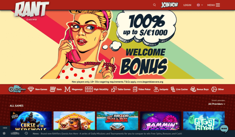 Rant Casino Screenshot 3