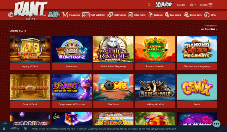 Rant Casino Screenshot 1