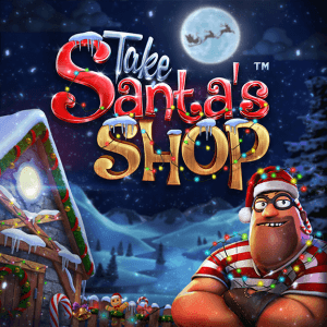 Take Santa’s Shop logo achtergrond