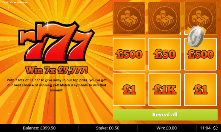 777 Scratch Online