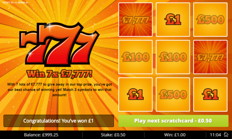777 Scratch spelen