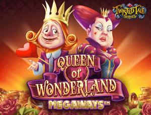 Queen Of Wonderland Megaways logo achtergrond