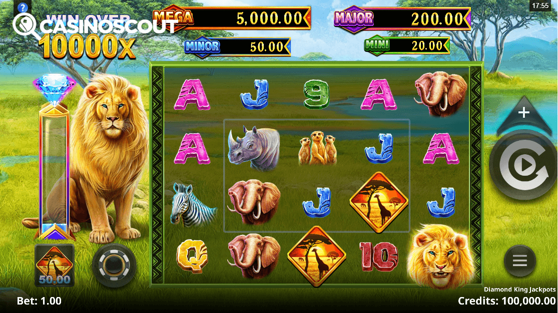 Diamond King Jackpots Review