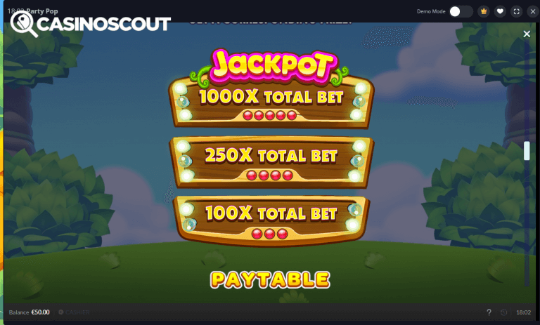 Party Pop Gratis Spins
