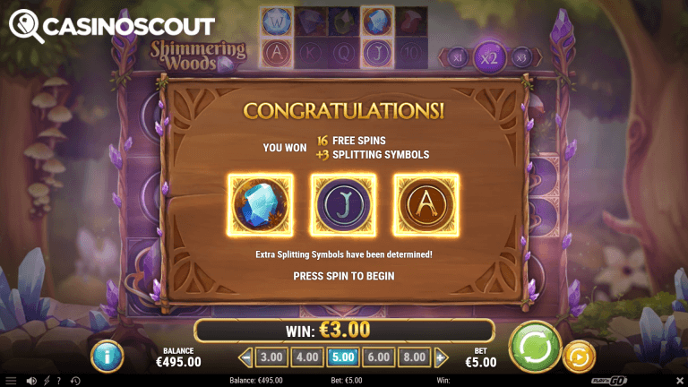 Shimmering Woods Gratis Spins