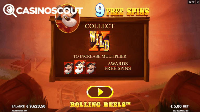 Big Boom Riches Gratis Spins