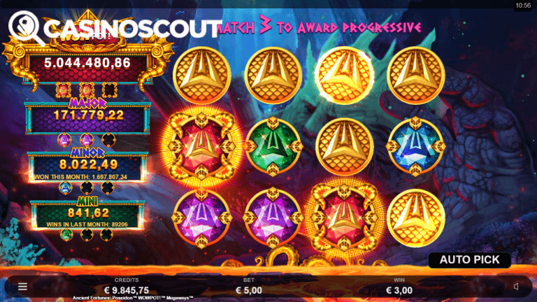 Ancient Fortunes: Poseidon WowPot Gratis Spins