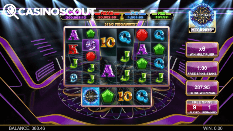Who Wants To Be A Millionaire Megapays Gratis Spins