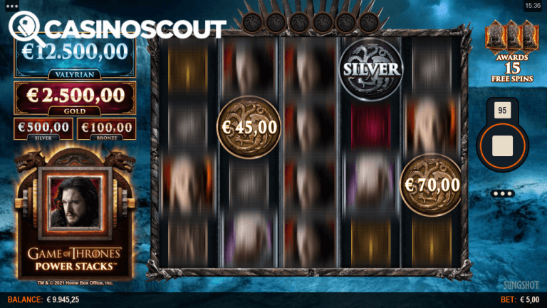 Game of Thrones Power Stacks Gratis Spins