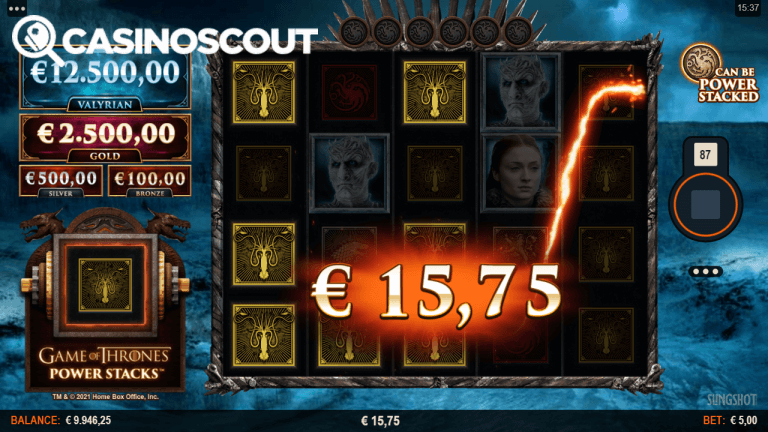 Game of Thrones Power Stacks Bonus