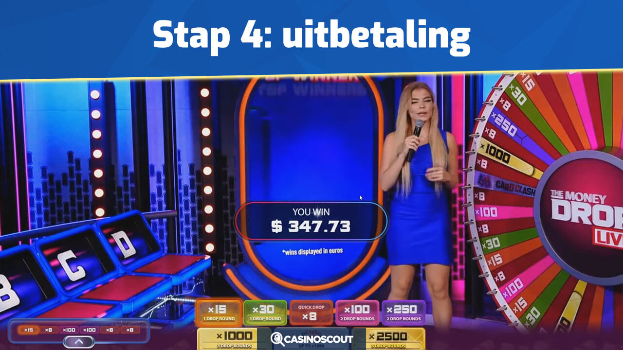 uitbetaling money drop live