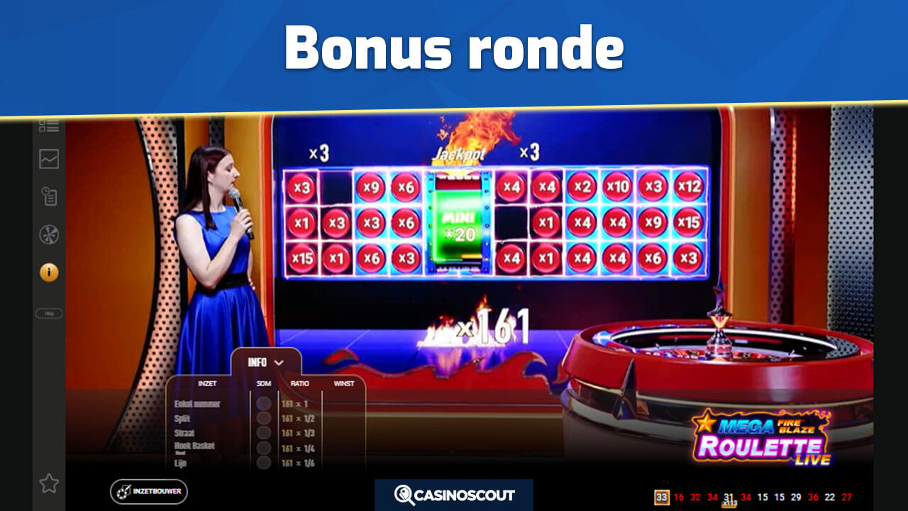 Bonusronde in Mega Fire Blaze Roulette