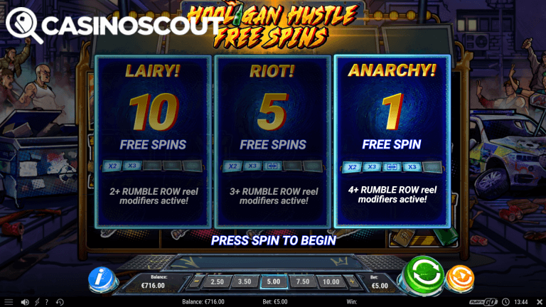 Hooligan Hustle Gratis Spins
