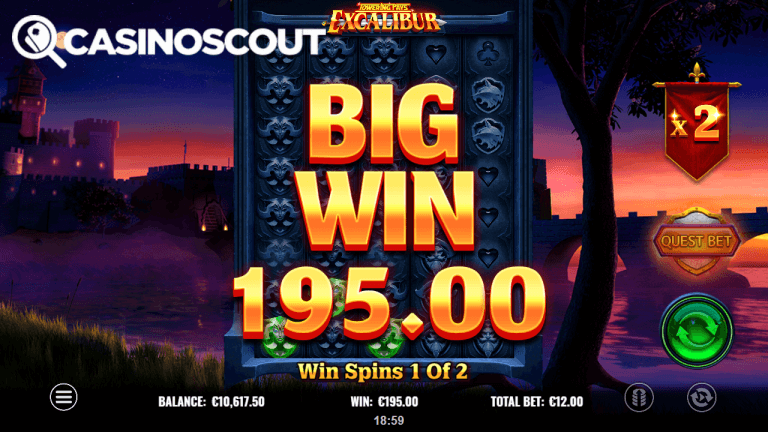 Towering Pays Excalibur Bonus