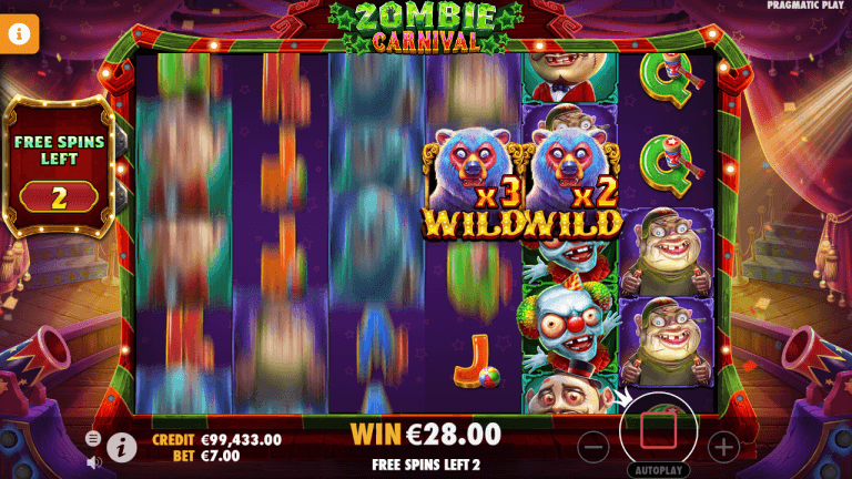 Zombie Carnival Gratis Spins