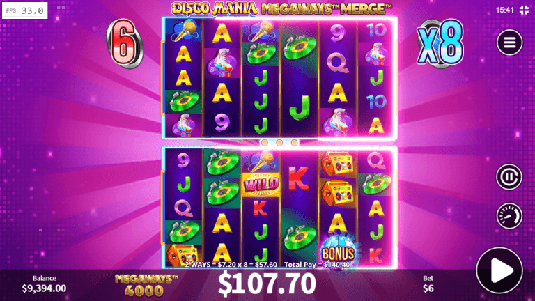 Disco Mania Megaways Merge Gratis Spins