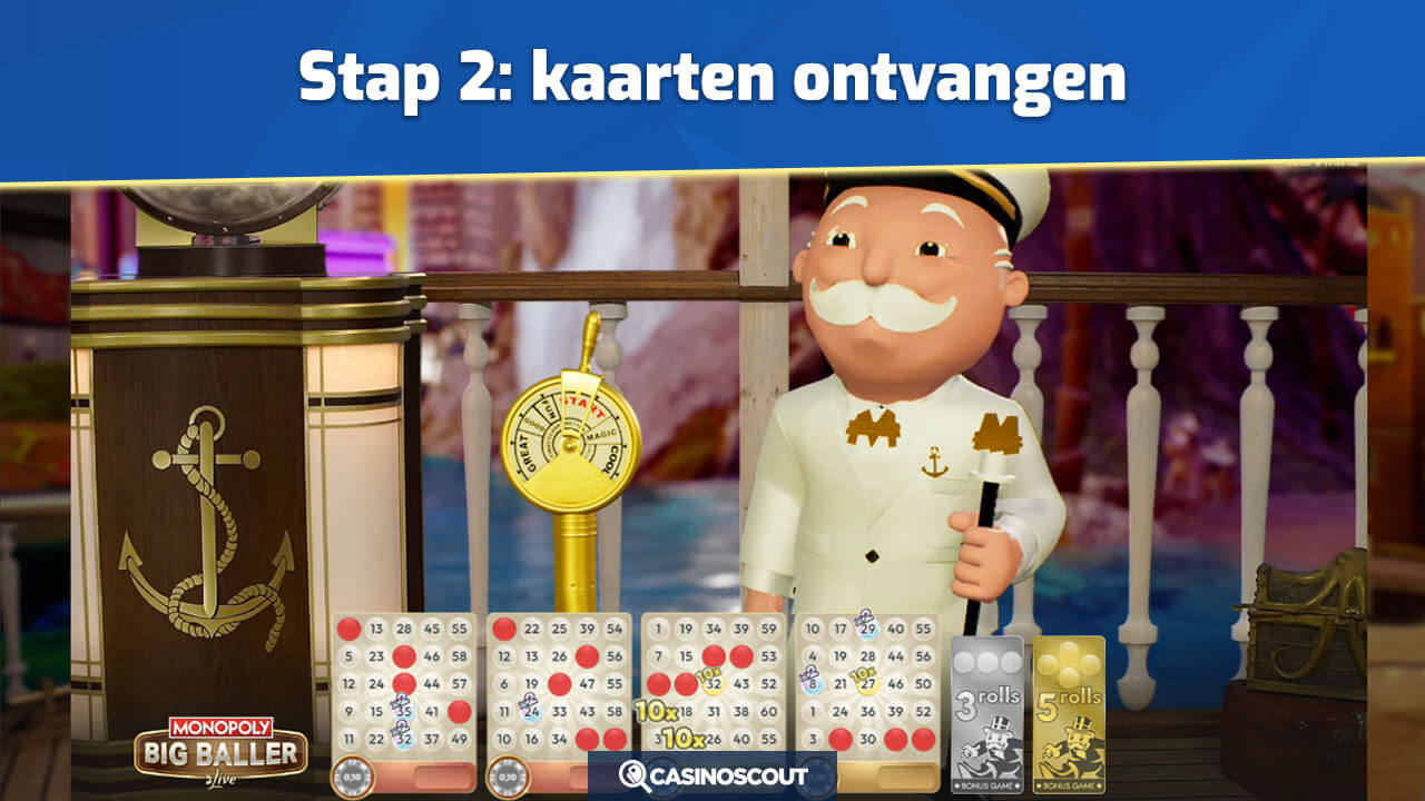 Monopoly Big Baller kaart wordt ingevuld