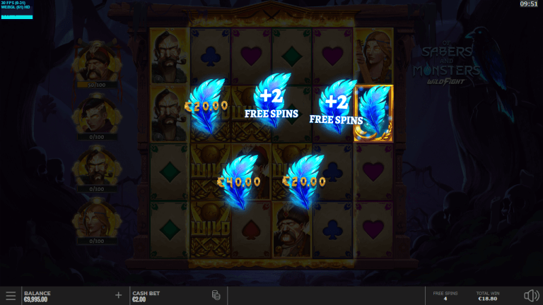 Of Sabers and Monsters WildFight Gratis Spins
