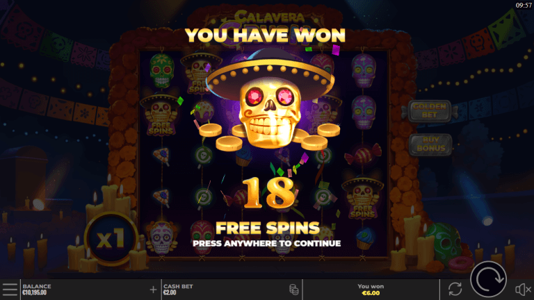 Calavera Crush Gratis Spins