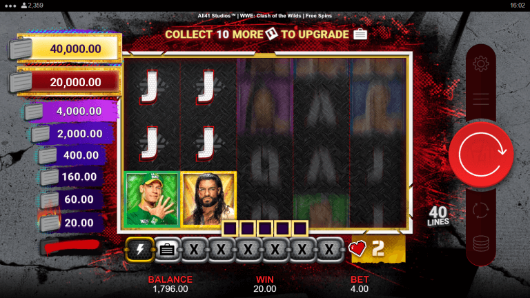 WWE Clash of the Wilds Gratis Spins