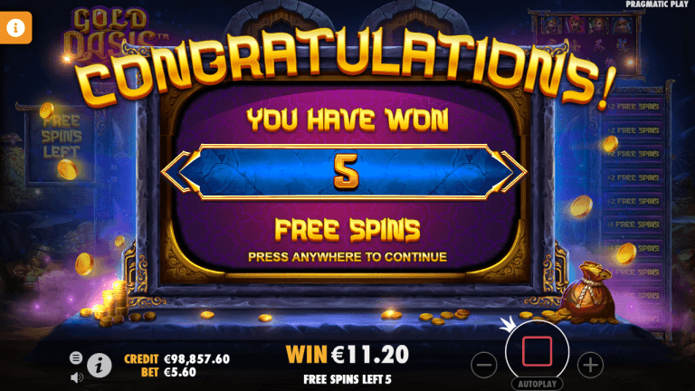 Gold Oasis Gratis Spins