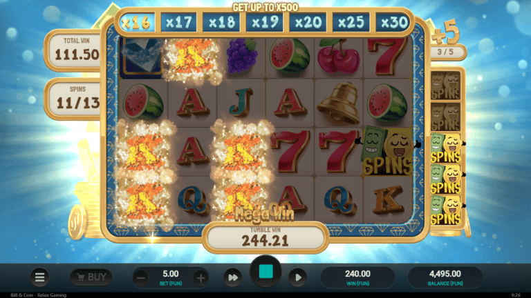Bill & Coin Gratis Spins