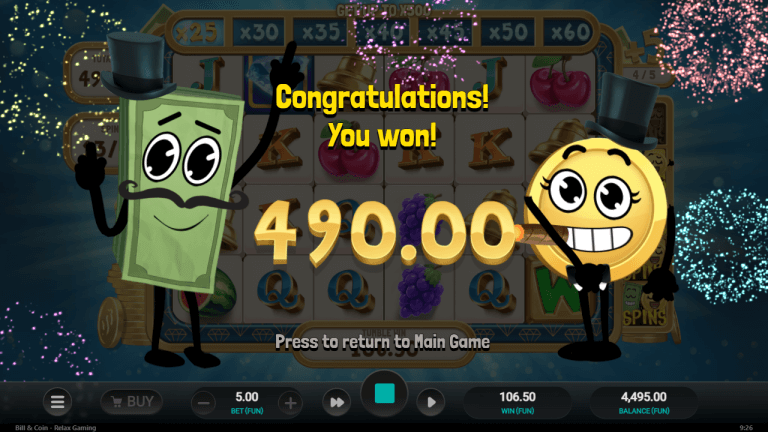 Bill & Coin Bonus